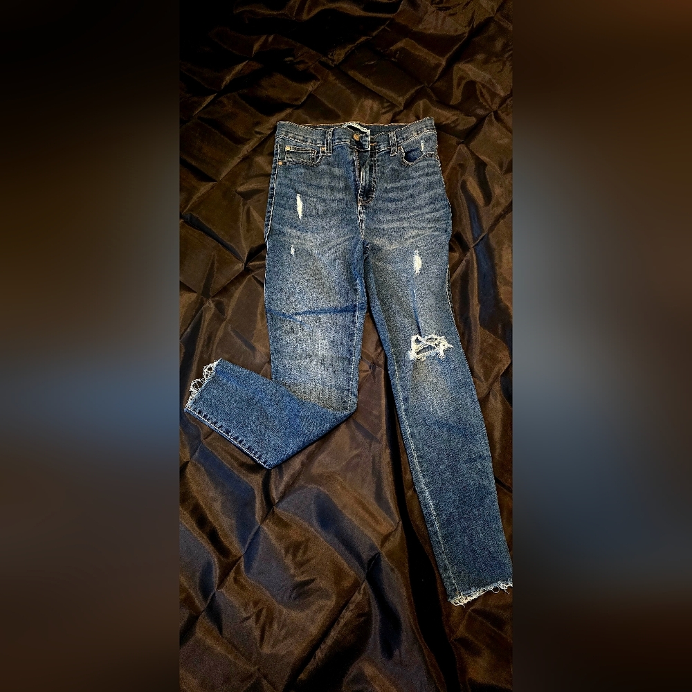 Celebrity Pink Blue Skinny Jeans Distressed